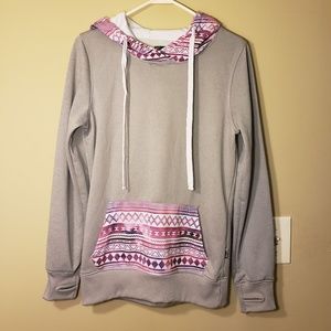 Empyre pink and gray hoodie